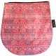 Rabat amovible rouge motif éléphants pour sac à rabat interchangeable