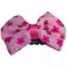 Barrette anti glisse fleurs roses