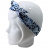 Bandeau magique camaïeu de fleurs bleues