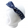 Bandeau fil de fer bleu motifs marine