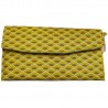 Portefeuille jaune queue de paon
