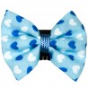 Barrette bébé anti glisse coeurs bleus