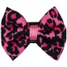 Barrette bébé anti glisse léopard rose