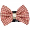 Barrette bébé anti glisse vichy vieux rose