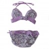 Maillot de bain fille 2 pièces liberty mauve