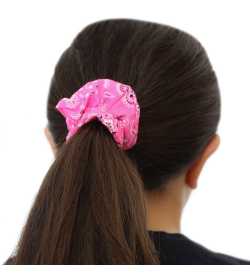 Chouchou cheveux bandana rose