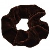 Chouchou en velours marron