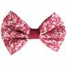 Barrette cheveux fille noeud liberty framboise