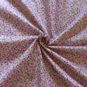 Tissu coton fleuri rose vert orange