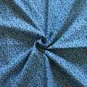Tissu coton fleuri camaieu de bleu