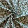 Tissu au mètre coton esprit liberty vert