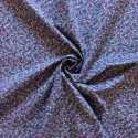 Tissu coton fleuri mauve et bleu
