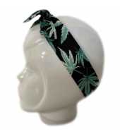 Bandeau cheveux feuilles de cannabis vertes