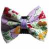 Barrette magique bébé liberty mauve et vert