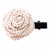 Barrette rose écrue à pois rouge