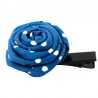 Barrette rose bleue à pois blancs