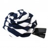 Barrette rose style marin bleu et blanc