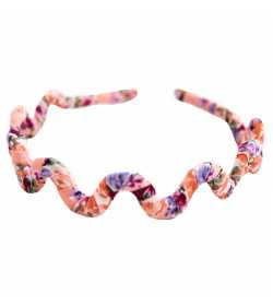 Serre-tête zig-zag orange et mauve