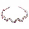 Serre-tête zig-zag liberty mauve et rose