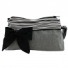 Mini sac bandoulière gris clair rayé