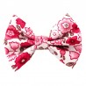 Barrette petit noeud liberty rose
