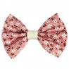 Barrette noeud liberty rose pâle