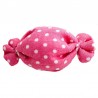 Barrette bonbon rose à pois blancs