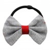 Chouchou noeud gris