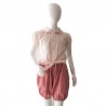 Combishort Manon liberty rose pâle