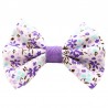 Barrette noeud liberty mauve et bleu