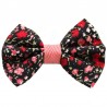 Barrette noeud liberty noir et rose