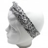 Bandana cheveux femme blanc et noir