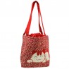 Sac liberty rouge motif chat