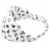 Bandeau élastique blanc motifs marins