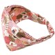 Bandeau élastique fille rose motif patchwork
