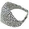 Bandeau élastique blanc coeurs noirs