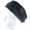 Bandeau modulable noir et pois blancs
