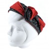 Bandeau articulé rouge et noir motif arabesque