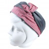 Bandeau articulé gris et corail