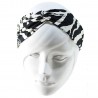 Bandeau twist zébré noir et blanc