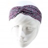 Bandeau twist liberty rose mauve bleu
