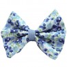Barrette petit noeud liberty bleu et vert