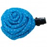 Barrette rose bleue à petits pois
