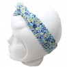 Bandeau fil de fer liberty bleu et jaune