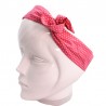 Bandeau magique rose à pois blancs