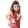 Sac liberty rouge motif patchwork lapin
