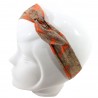 Bandeau magique orange motif feuilles