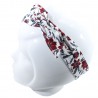 Bandeau magique fleuri blanc et rouge