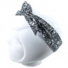 Bandeau magique fleuri noir et blanc