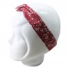 Bandeau magique liberty bordeaux et blanc